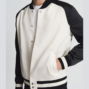 Custom Made Satin <b>Varsity</b> <b>Jacket</b> for Men Stand Collar Full Sleeves 2024 Design Price - Product Image 4