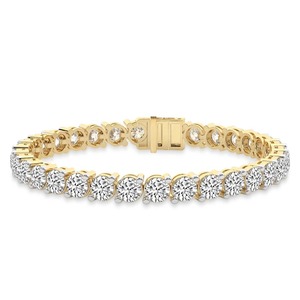 Bracelet tennis intemporel en diamants de laboratoire ronds 2 carats (2 ct) couleur F-G pureté VS 78 diamants Or massif 14K Collection Classique Quotidienne - Product Image 3