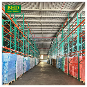 American Standard High Quality Steel Selective Pallet Rack Customizable Green Upright Warehouse Stacking Shelves 5 Layer - Product Image 2