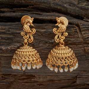 Pendientes Antiguos Colgantes 172309 en Forma de Campana, Religiosos y Modernos, de Latón y Aleación de Zinc con Perlas y Diamantes para Bodas y Fiestas - Product Image 1