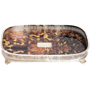 Plateaux de service décoratifs faits à la main en laiton et aluminium, finis, pour hôtels, décoration de la maison et de la table - Product Image 6