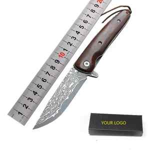 Cuchillo plegable con mango G10 de acero damasco de 76 capas personalizable nuevo y exclusivo al mejor precio, cuchillo para exteriores, cuchillo para acampar - Product Image 5