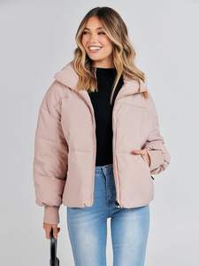 Veste matelassée compressible légère à fermeture éclair pour femmes prix de gros vestes matelassées avec logo personnalisé - Product Image 2