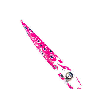 Tijeras profesionales de peluquero de acero inoxidable, tijeras de corte de pelo con estampado Rosa elegante con borde afilado - Product Image 2
