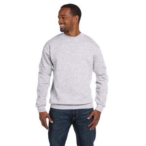 Sweat-shirt à col rond en molleton français uni personnalisé OEM, impression sérigraphique, 100% coton, pour homme - Product Image 1