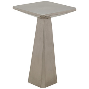 Table d'appoint en métal de couleur argentée avec dessus en métal de base lourd, table basse pour salon, hôtel et restaurant - Product Image 2