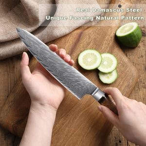 Venta al por mayor personalizado OEM ODM cubertería fábrica japonesa Damasco cuchillo de cocina cuchillo de Chef con mango de resina cuchillo de Chef de cocina - Product Image 4