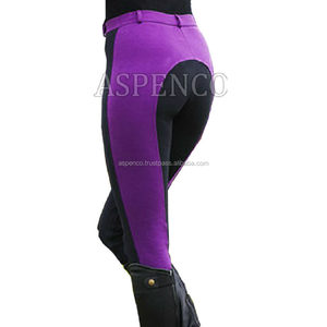 Pantalones de algodón de dos tonos para mujer, pantalones ecuestres de punto inteligentes para mujer para montar a caballo por género - Product Image 3
