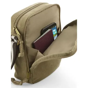Sac fourre-tout mini reporter en toile vintage personnalisé pour le merchandising promotionnel - Product Image 3