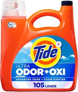 Detergente Líquido para Ropa Tide Ultra Odor Defense Plus Oxi, 148 fl oz, 105 Lavados, Lucha Avanzada Contra Olores y Manchas - Product Image 1