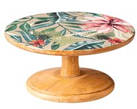 Hôtels Plateau de table Support à gâteau en bois avec dessus en verre Forme de dôme Plateau en verre Support à gâteau en bois Fabricant de gros Exportateur