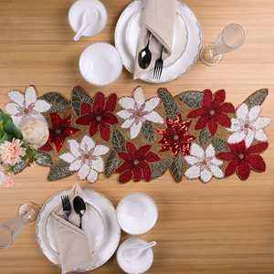 Set de 1 Nappe de Table Bohème Luxueuse Perlée à la Main, en Polyester Écologique de Haute Qualité, Faite à la Main, Forme Irrégulière, Décoration Maison - Product Image 6