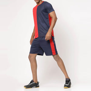 Ropa informal de manga corta de verano para hombre, trajes personalizados para hombre, conjuntos de traje de estilo de gimnasio, conjunto corto de panel para correr, conjunto de algodón transpirable para hombre - Product Image 2