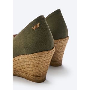 Esposini espadrillas con taglio a V in tela in edizione limitata sandali con taglio a V Chic con Sole a zeppa - Product Image 2