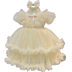 Robe de princesse pour enfants de haute qualité, adaptée à un usage quotidien, en maille douce brodée, disponible en différentes couleurs, ODM/OEM - Product Image 1