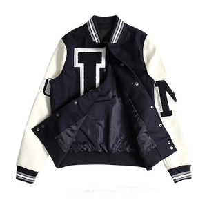 Wholesale Custom Made College Baseball Varsity <b>Jacket</b> for <b>Men</b> OEM Streetwear Winter <b>Long</b> Front Logo 100% Cotton - Product Image 2