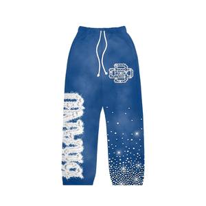 Ensembles de deux pièces en coton souple de qualité supérieure pour le sport Sweat à capuche à fermeture éclair et survêtements pour pantalons en strass - Product Image 6