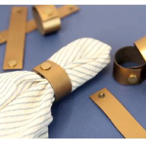 Servilleteros de cuero Premium hechos a mano con hebillas para comedor, boda, fiesta y Aniversario - Product Image 6