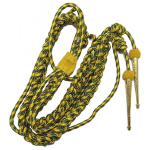 Custom Handmade Gold <b>Braided</b> Shoulder Aiguillette <b>Cord</b> Decorative Tassels 100% High Quality Customized Color for Ceremonial - Product Image 1