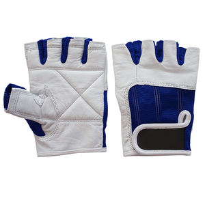 Guantes de cuero para hombre y mujer, para levantamiento de pesas, ejercicio, excelente agarre, transpirables, a prueba de golpes, culturismo, gimnasio, Fitness - Product Image 1
