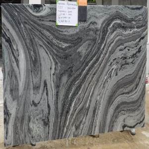 Losa de Mármol Negro Mercurio, Piedra Natural Pulida, Remolinos Blancos y Grises Dramáticos, Encimeras de Lujo Impermeables, Diseño Interior para Comedor - Product Image 3