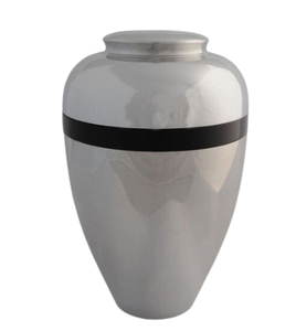 Urna de cremación funeraria de Metal pintado a mano, esmalte pulido brillante, Color azul, proveedor al por mayor - Product Image 2