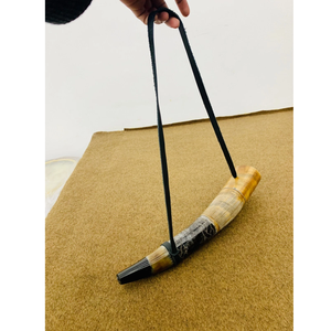 แตรเป่าไวกิ้งทำมือระดับพรีเมียม เป็นมิตรกับสิ่งแวดล้อม พร้อมสายหนัง ทนทานและกันน้ำ เหมาะสำหรับเทศกาลและนักสะสม - Product Image 2