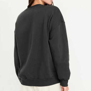 Wholesale New Fashion Women's Sweatshirts Oversized <b>Drop</b> Shoulder Streetwear Breathable Women Sweatshirts OEM Customization - Product Image 3