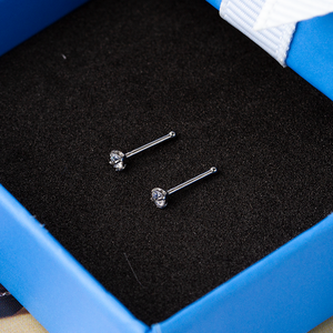 G23 Titan Rõ Ràng Zircon Đá Xương Mũi <span class=keywords><strong>Stud</strong></span> Piercing Đồ Trang Sức Giải Phóng Mặt Trên Bán Và Giảm Giá Trên Hàng Tồn Kho Sản Phẩm - Product Image 2