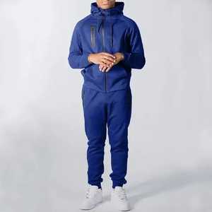 Ensemble sweat à capuche survêtement en coton épais pantalon de survêtement à couleurs assorties ensemble de jogging de sport décontracté imprimé pour hommes personnalisé 2 pièces adultes - Product Image 6