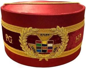 Corona de Capítulo del Arco Real de Gran Sacerdote Pasado, con Bordado a Mano en Hilo de Oro, para Regalia Masónica - Product Image 3