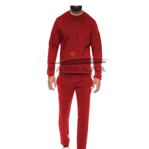 À la mode hommes survêtement coton polaire col rond deux pièces Jogging tenue formation sweat pantalons de survêtement avec OEM personnalisé - Product Image 1
