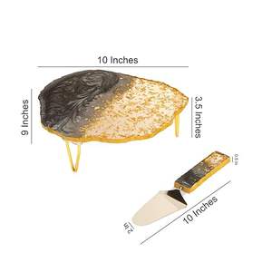 Handmade Resin <b>Cake</b> <b>Stand</b> With Elegant Glossy Finish For Home And Party Luxury Resin <b>Cake</b> <b>Stand</b> For Weddings at low cost - Product Image 2