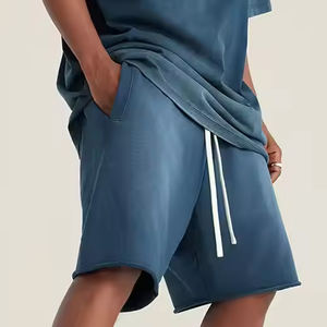 Custom Heavyweight <b>Vintage</b> Distress Acid Washed 100% Cotton Men's Shorts Cotton Soft Fabric Custom Solid Color Men Cargo Shorts - Product Image 5