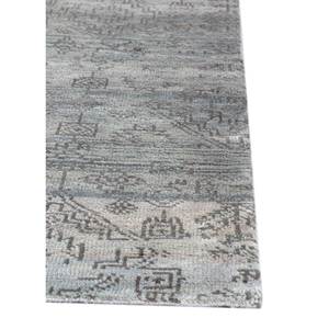 Tapis en laine géométrique bleu Savana 9x12, motif puzzle rectangulaire, pour entrée de maison, pour adolescents, noué à la main, épaisseur 10 mm, modèle LCARM-13 - Product Image 4