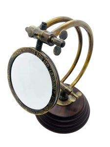 Support décoratif de bureau loupe en laiton doré brillant style vintage - Product Image 6
