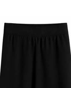 Manufacturer Custom Women Two Piece Knit Sweater And <b>Wide</b> <b>Leg</b> <b>Pants</b> Set Black And <b>White</b> Contrast Stripe Crew Neck Winter Outfit - Product Image 6