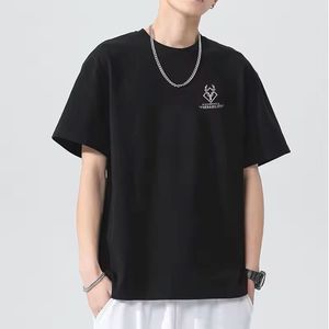 Jersey de ajuste regular personalizado en color negro al por mayor, tela con cuello redondo, serigrafía, talla grande, manga corta, formal, rápido, para hombre - Product Image 4