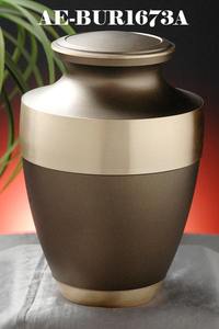 Contenedor conmemorativo de urna de cremación de latón de bronce rústico de estilo americano Sparta para cenizas humanas suministros funerarios - Product Image 5