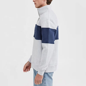 New High Quality Custom 2025 Logo Winter Plain <b>Fleece</b> 1/4 Zip Collar Quarter Zip Pullover <b>White</b> Golf Sweater <b>Men</b> Sweatshirt - Product Image 5