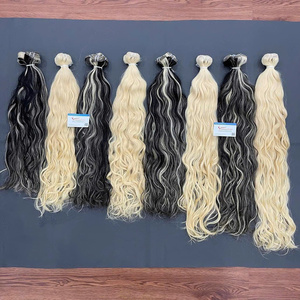 Cheveux humains vierges vietnamiens trame ondulée naturelle faisceaux de cheveux Machine Double dessiné 613 extensions de cheveux de trame - Product Image 6