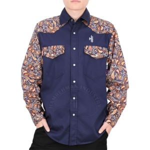 Chemises FR pour hommes, chemise de travail FR, vêtements de travail ignifuges, vêtements de sécurité pour hommes, chemise en coton ignifuge à manches longues, uniforme FR bleu - Product Image 1