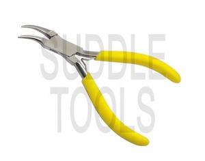 Pince courbée à bec court courbé Pince à sertir en acier inoxydable Pince à ouverture en pierre Outils de fabrication de bijoux de fixation ouverte - Product Image 4