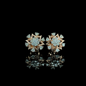 Pendientes de Estrella de Galaxia con Diamantes Completos, Pendientes de Flor con Diamantes Mosang, Regalo, Fiesta, Joyería de Moda Hip Hop - Product Image 4