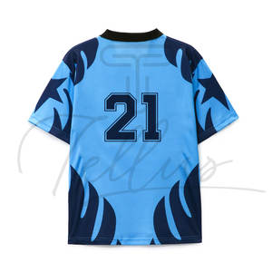 Nouveau design, maillot de football personnalisé imprimé, haute qualité, 100% polyester, respirant, léger, antibactérien, extensible - Product Image 4