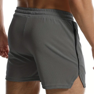 Pantalones cortos de malla deportivos personalizados al por mayor pantalones cortos para hombre logotipo bordado personalizado algodón poliéster bolsillos laterales - Product Image 2