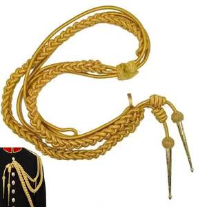 Original Officer's Aiguillette Russian Uniform Accessory with Coated Metallic <b>Cord</b> for Garments - Product Image 6