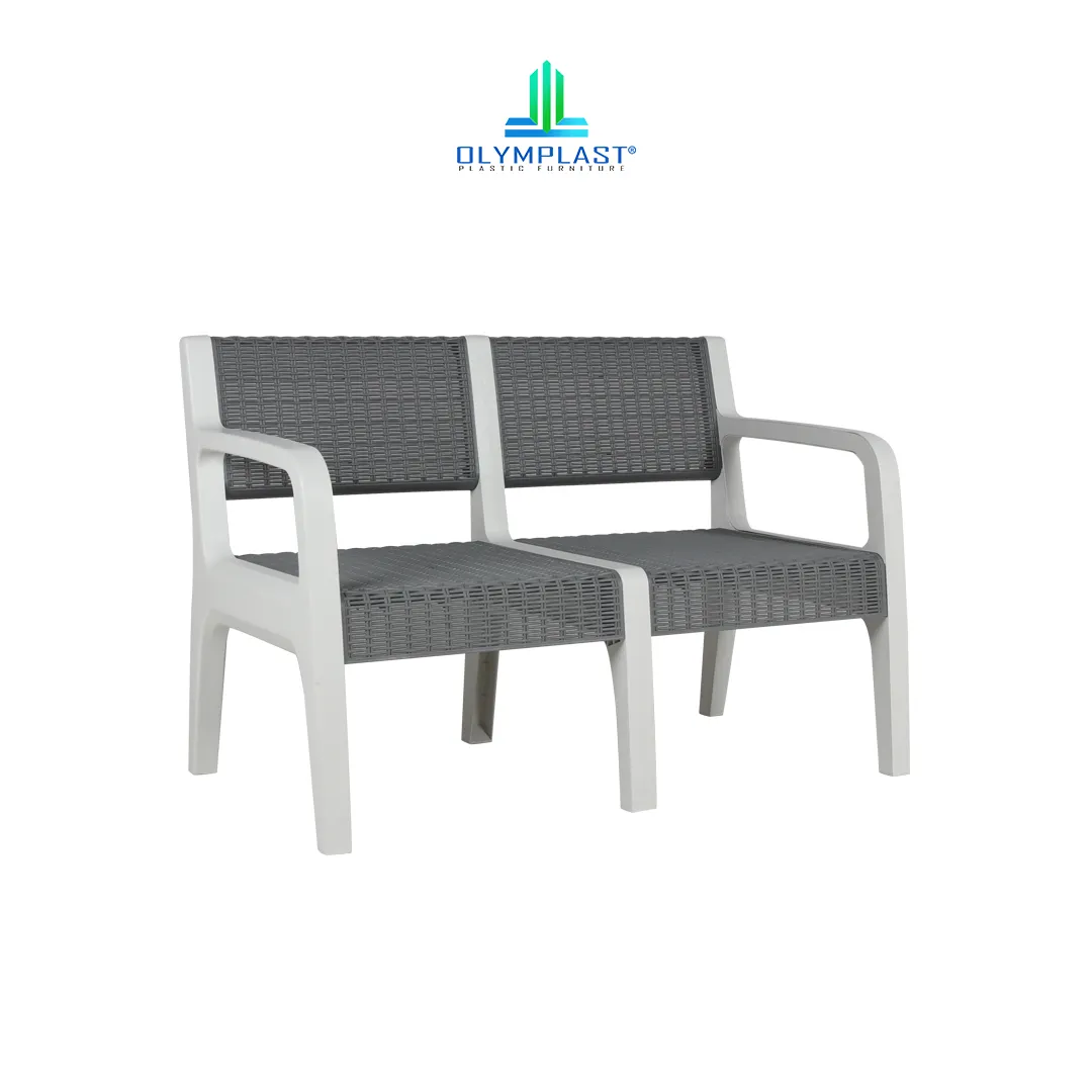इनडोर और आउटडोर उपयोग के लिए हल्के आउटडोर प्लास्टिक पूल साइड सोफा एंटी-स्लिप सफेद ग्रे और भूरे रंग की क्रीम कुर्सियाँ