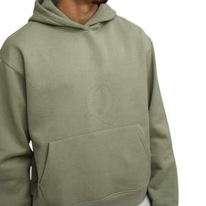 Sage Green Hoodie Men <b>Vintage</b> Wash Oversized Drop Shoulder <b>Sweatshirt</b> Heavy Cotton Fleece Streetwear Pullover Manufacturer - Product Image 4