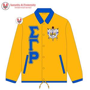 Sigma Gamma Rho Sorority Decent Men's Women's Coaches Chaquetas Letras griegas Estilo personalizado Chaquetas de entrenadores de alta calidad - Product Image 5